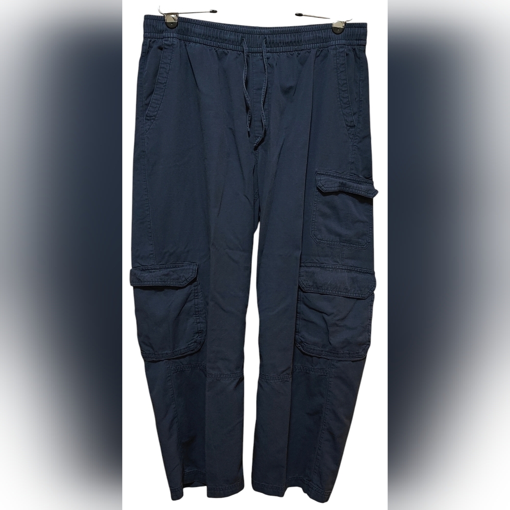 Old Navy Navy Blue Wide Leg Cargo Pants